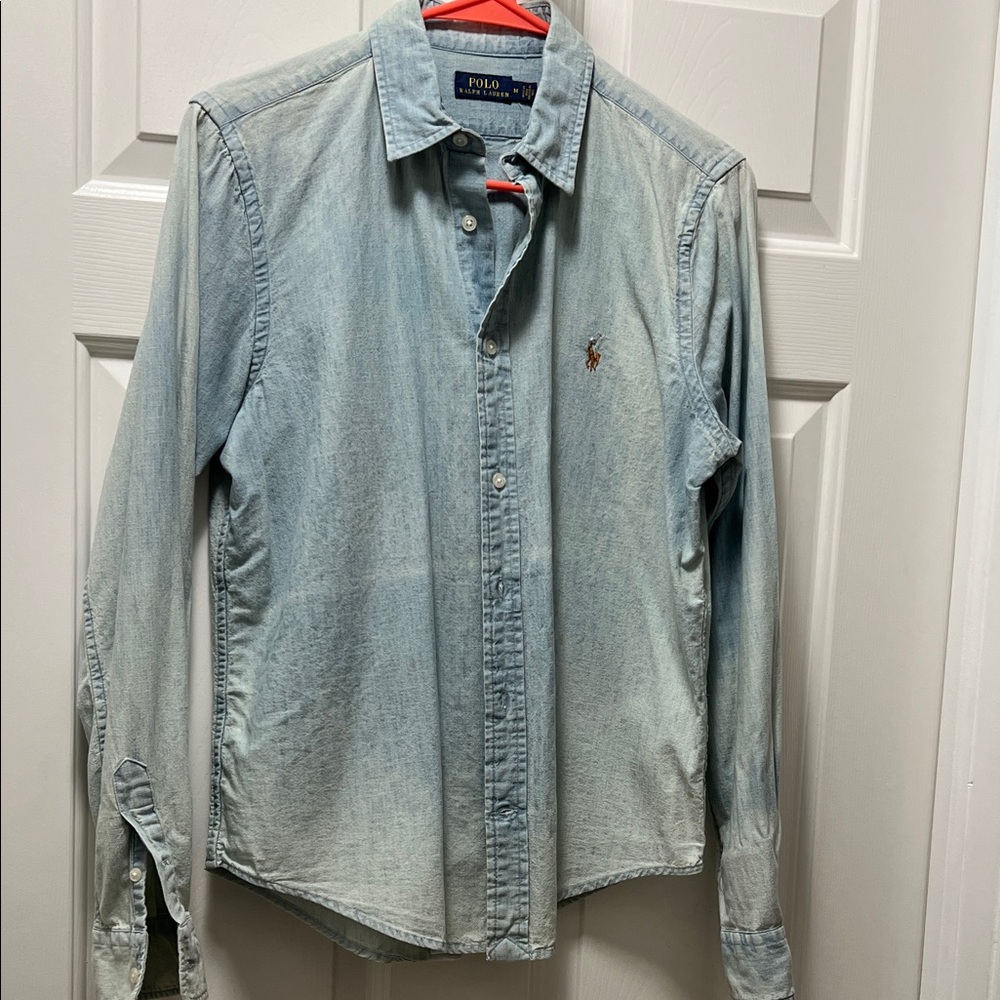 Polo by Ralph Lauren Faded Denim Blue Women’s Casual Shirt